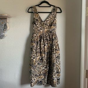 Vintage Women’s Rouge Animal Print Dress